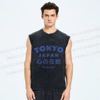 Unisex The Heart's Home Printed Washed Tank Top