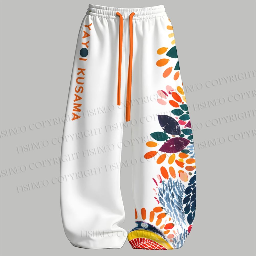 Men's Yayoi Kusama Multicolor Monkey Sleeveless Tank Top & Elasticated Trousers pants Two-Piece Streetwear Set