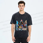 Unisex Jean-Michel Basquiat Crown Printed Washed Tee
