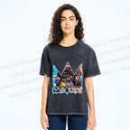 Unisex Jean-Michel Basquiat Crown Printed Washed Tee