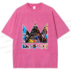 Unisex Jean-Michel Basquiat Crown Printed Washed Tee