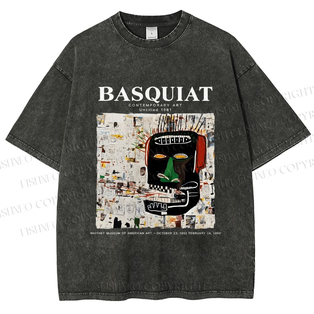 Unisex Jean-Michel Basquiat Glenn Printed Washed Tee