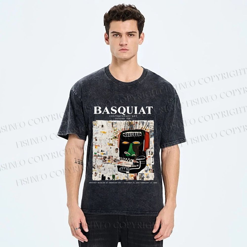 Unisex Jean-Michel Basquiat Glenn Printed Washed Tee