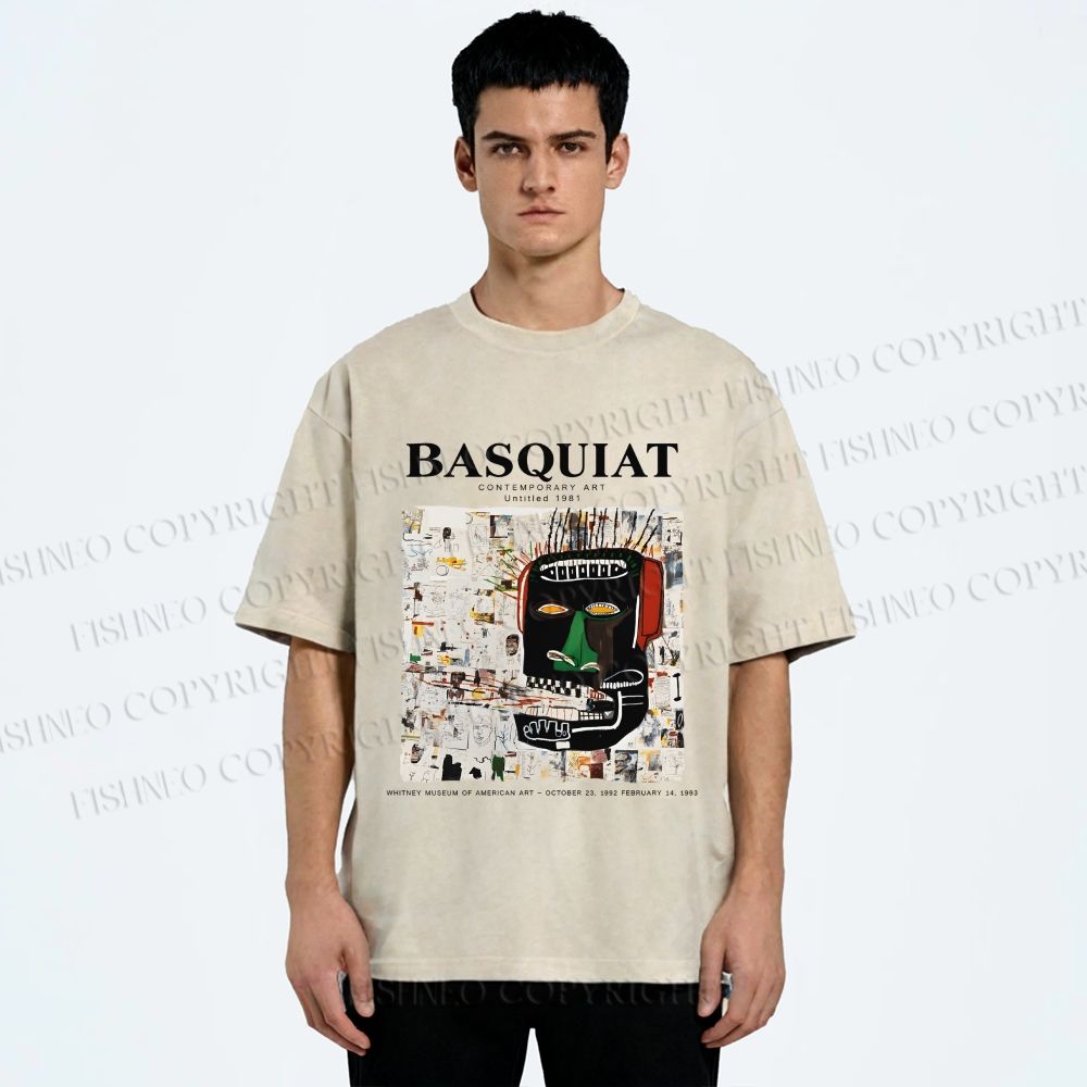 Unisex Jean-Michel Basquiat Glenn Printed Washed Tee