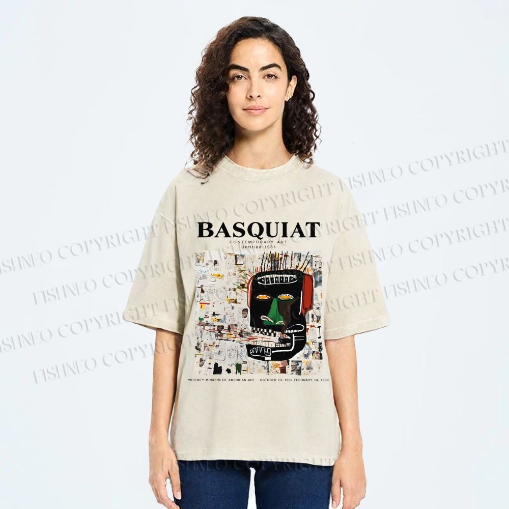 Unisex Jean-Michel Basquiat Glenn Printed Washed Tee