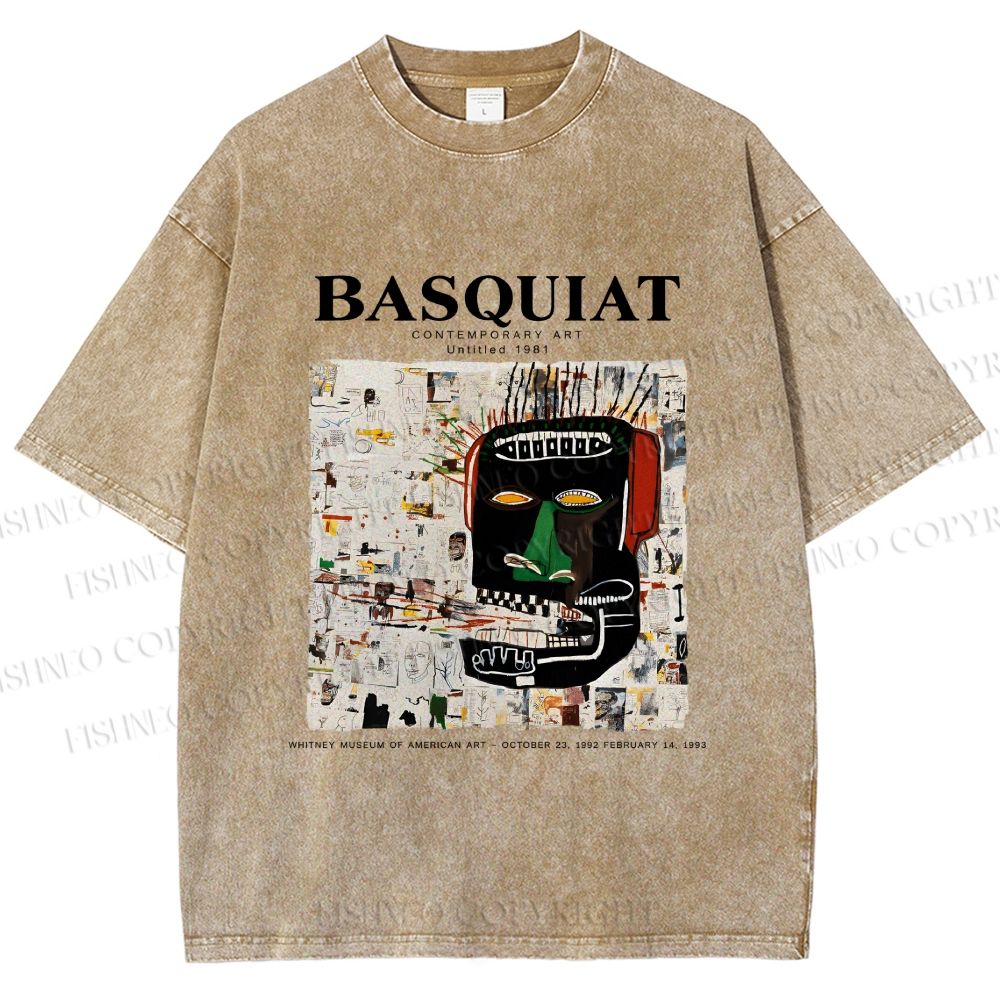 Unisex Jean-Michel Basquiat Glenn Printed Washed Tee