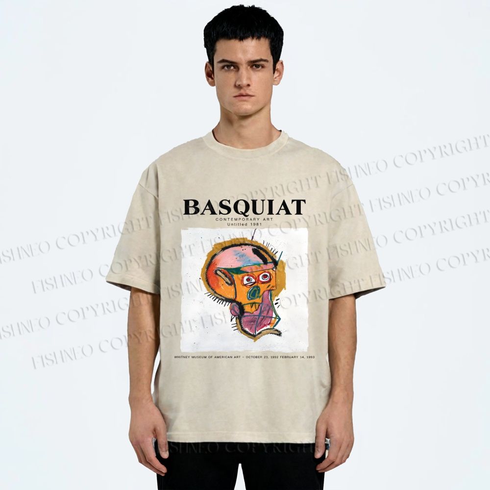 Unisex Jean-Michel Basquiat Untitled Printed Washed Tee