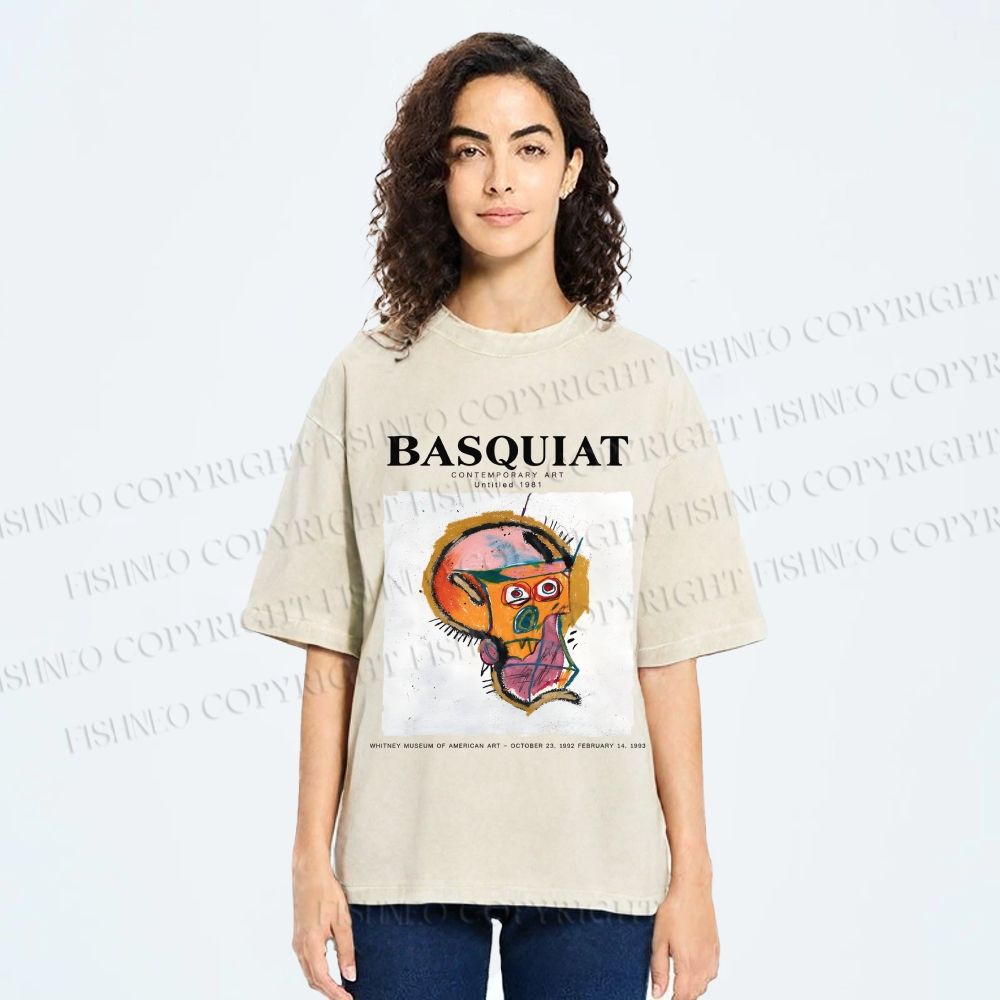 Unisex Jean-Michel Basquiat Untitled Printed Washed Tee