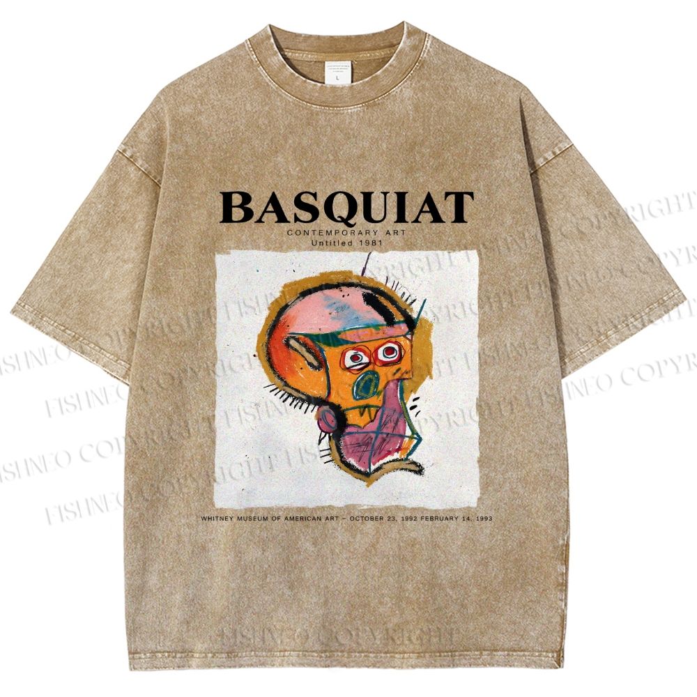 Unisex Jean-Michel Basquiat Untitled Printed Washed Tee