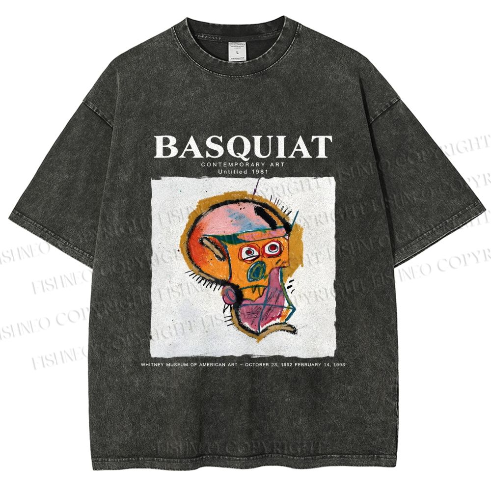 Unisex Jean-Michel Basquiat Untitled Printed Washed Tee