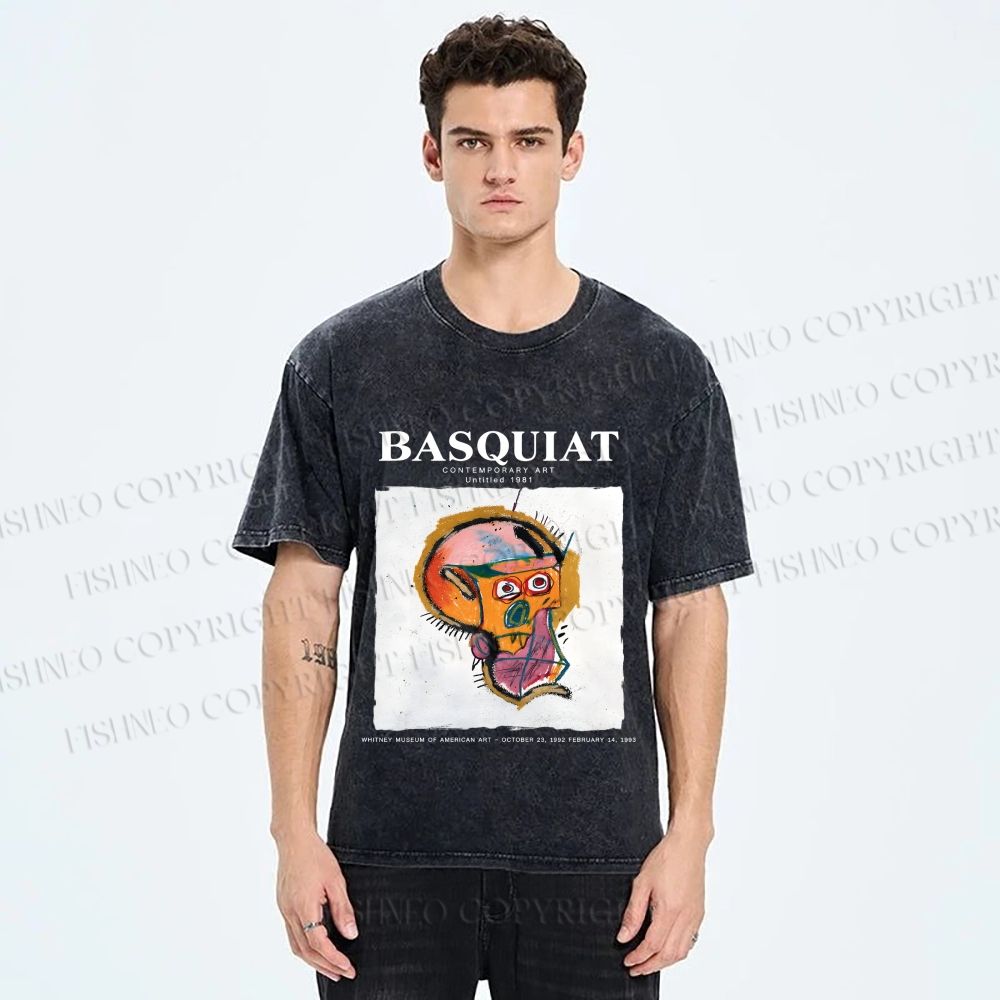 Unisex Jean-Michel Basquiat Untitled Printed Washed Tee