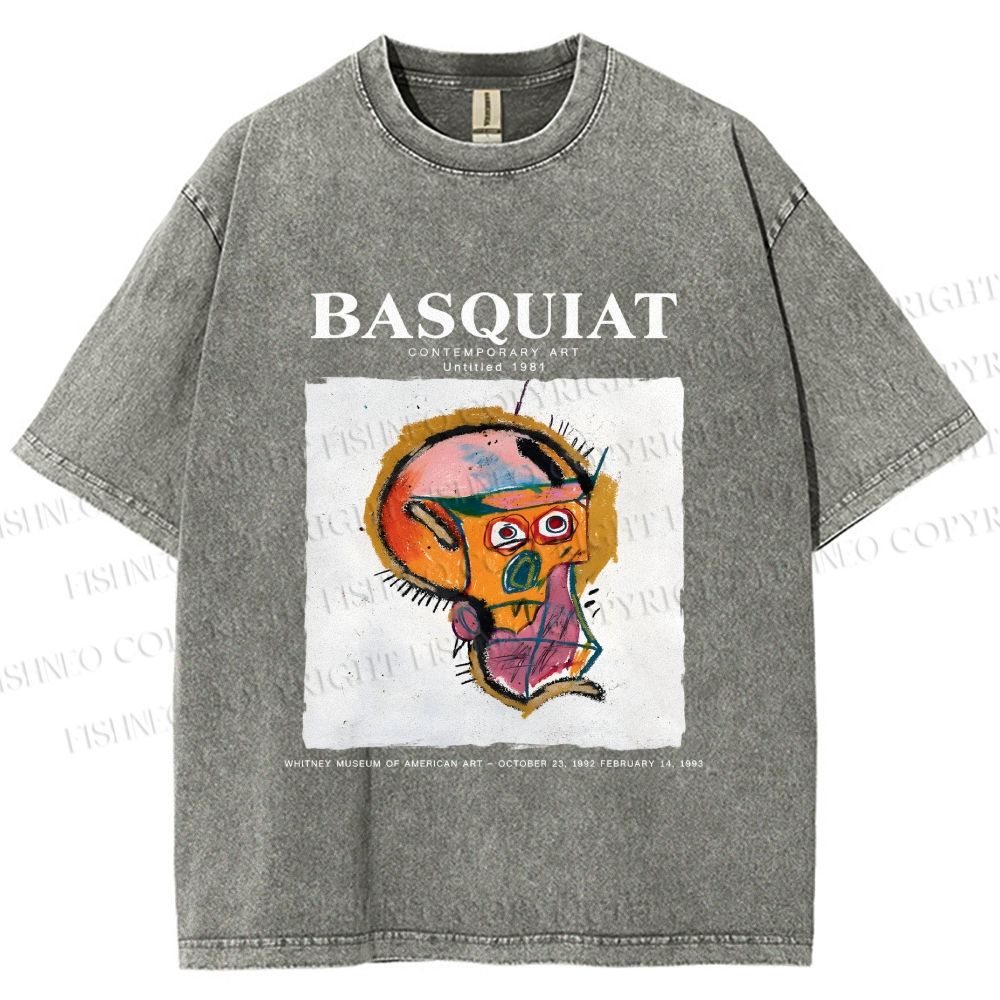 Unisex Jean-Michel Basquiat Untitled Printed Washed Tee