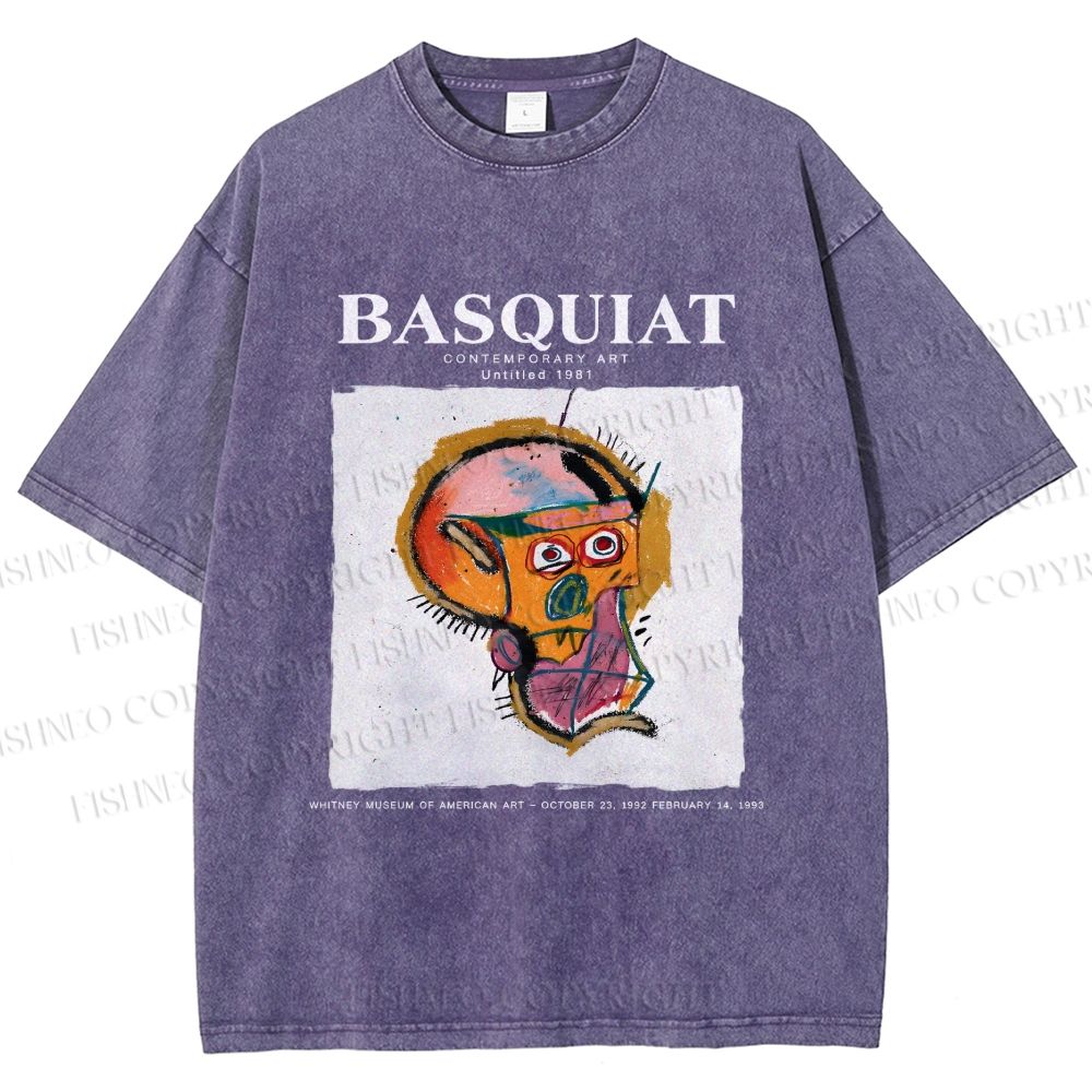 Unisex Jean-Michel Basquiat Untitled Printed Washed Tee