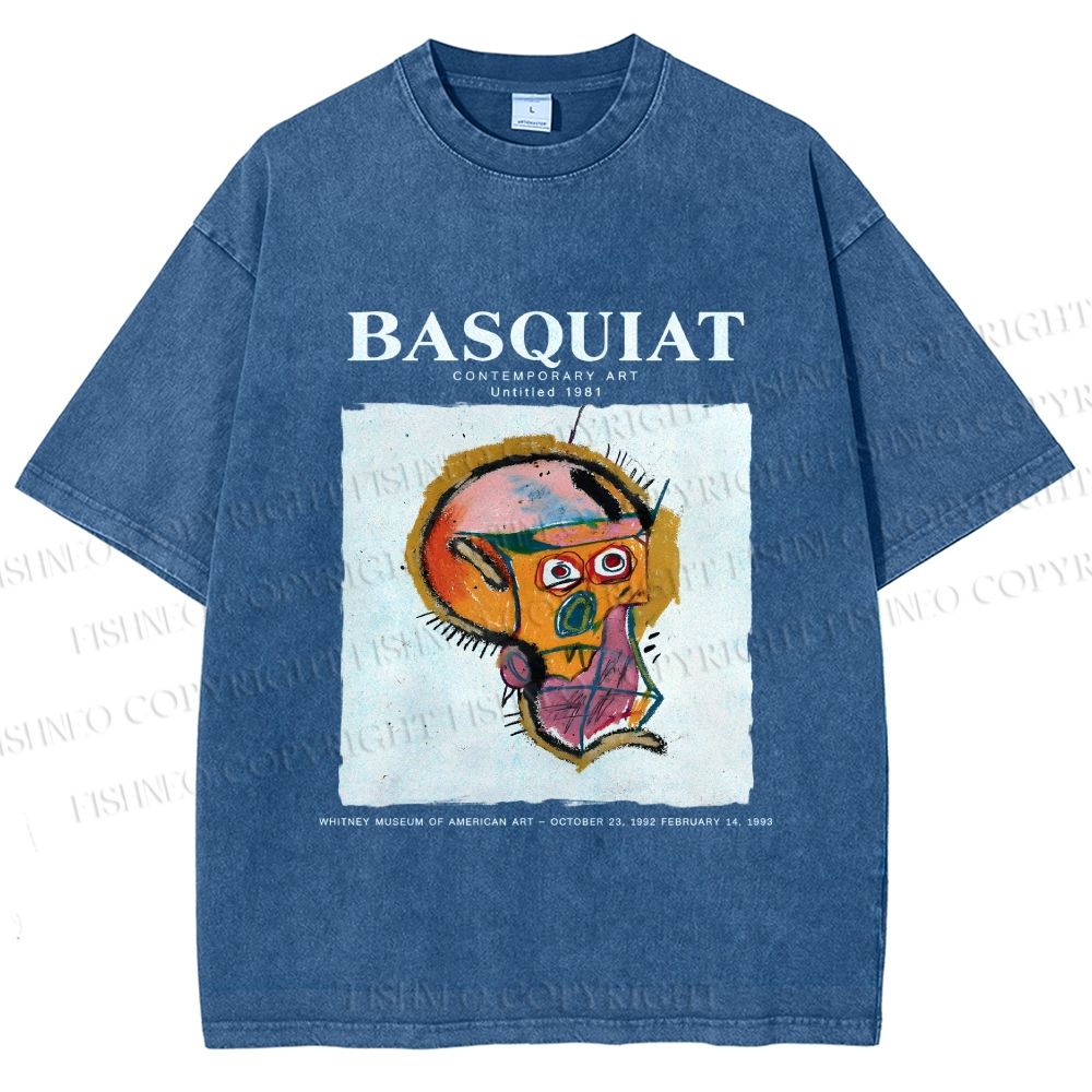 Unisex Jean-Michel Basquiat Untitled Printed Washed Tee