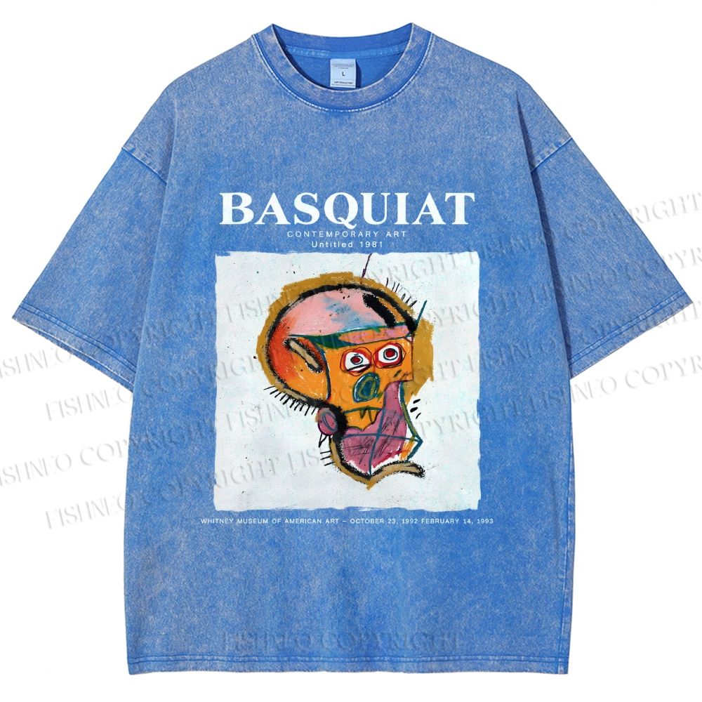 Unisex Jean-Michel Basquiat Untitled Printed Washed Tee