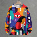 Abstract Eye Art Crew Neck Sweater