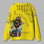 Jean-Michel Basquiat Graffiti Ugly Cardigan Sweater