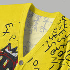 Jean-Michel Basquiat Graffiti Ugly Cardigan Sweater