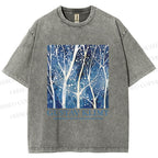 Unisex Klimt Tree in Blue Night Printed Washed Tee