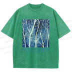 Unisex Klimt Tree in Blue Night Printed Washed Tee