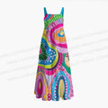 Abstract Multicolor Painting Maxi Dresses