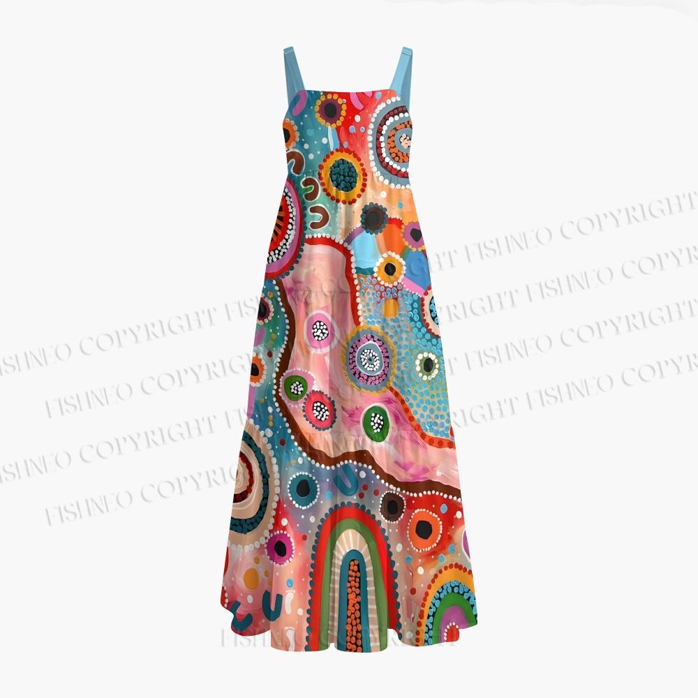 Yayoi Kusama Art Graffiti Maxi Dresses