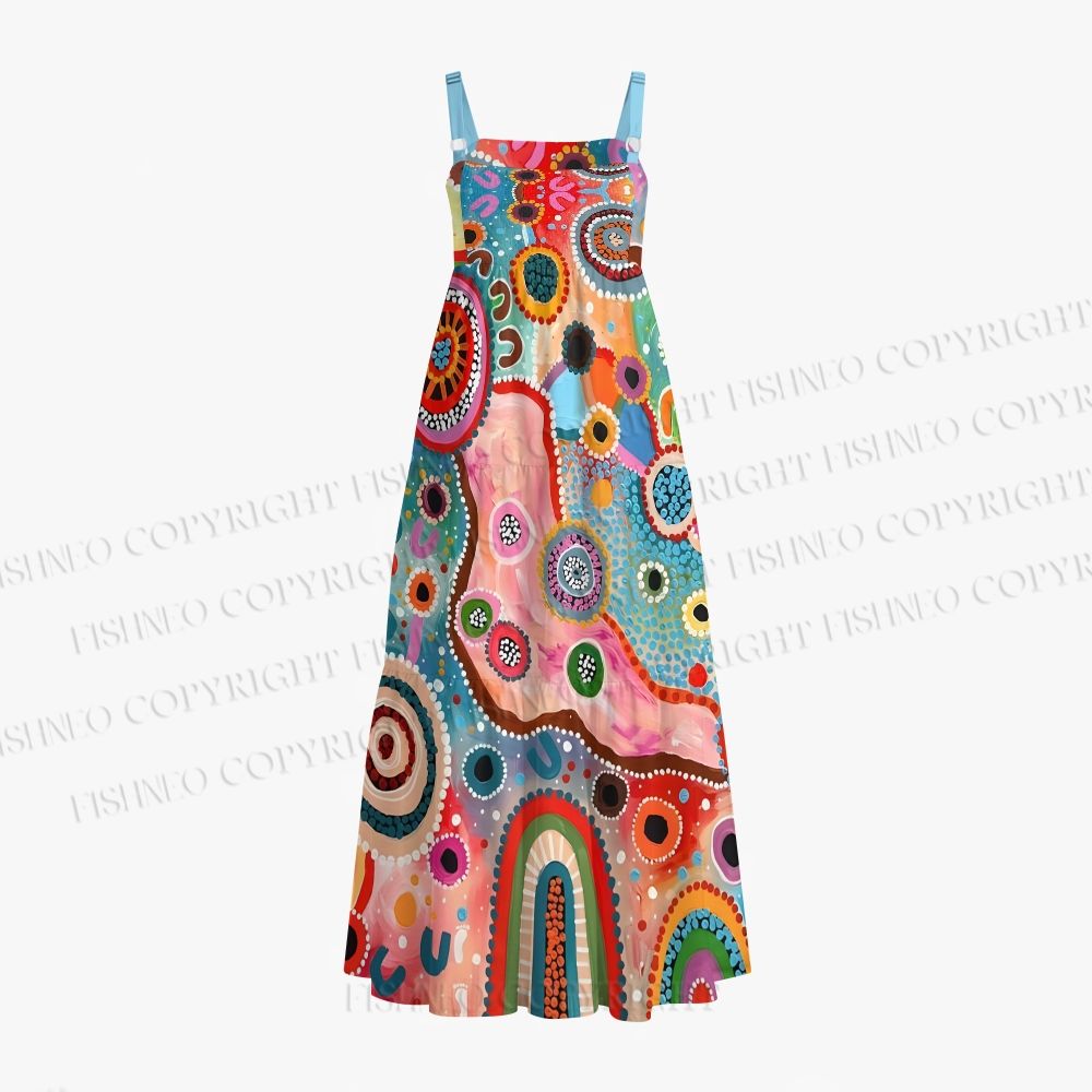 Yayoi Kusama Art Graffiti Maxi Dresses