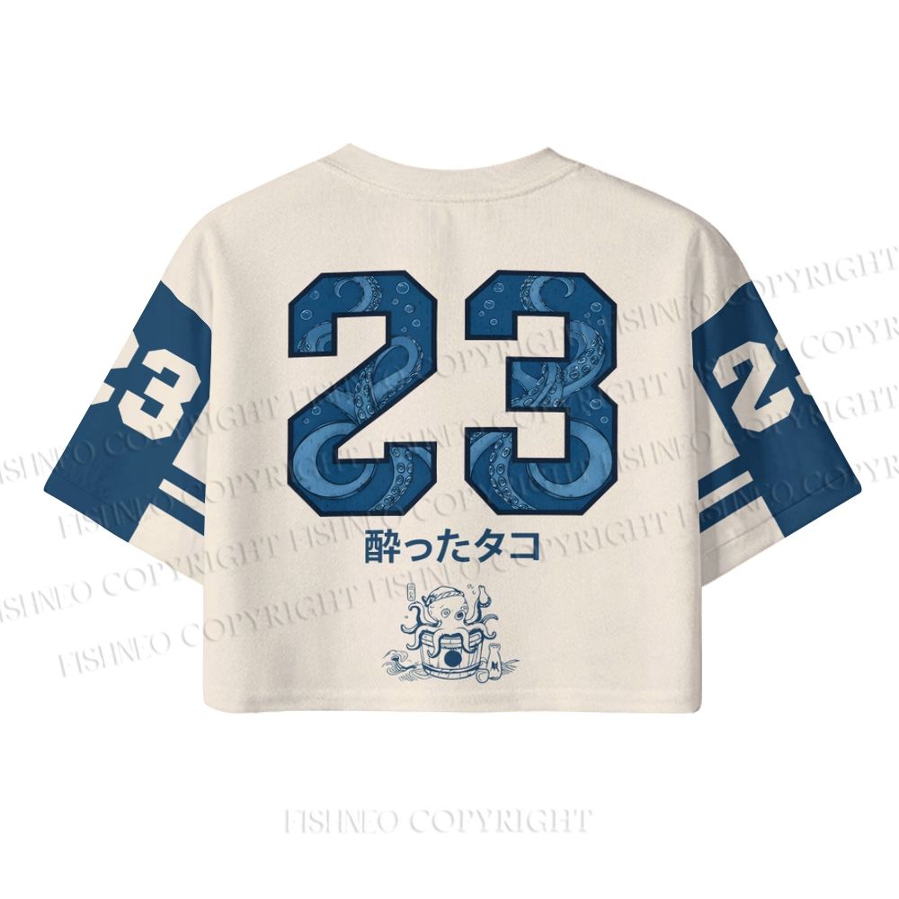 Octopus Japanese Style Crop Sport Jersey Shirts