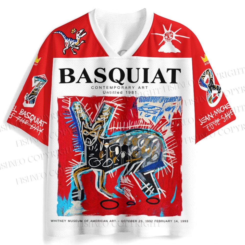 Jean-Michel Basquiat Red Rabbit Jersey Shirts