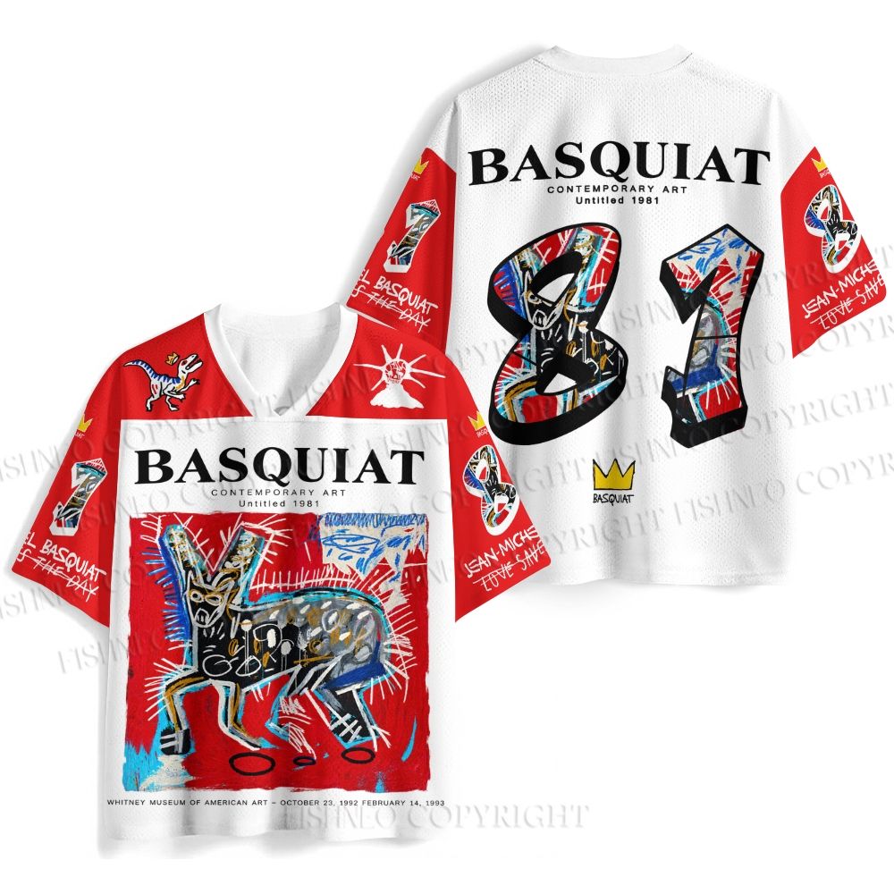 Jean-Michel Basquiat Red Rabbit Jersey Shirts