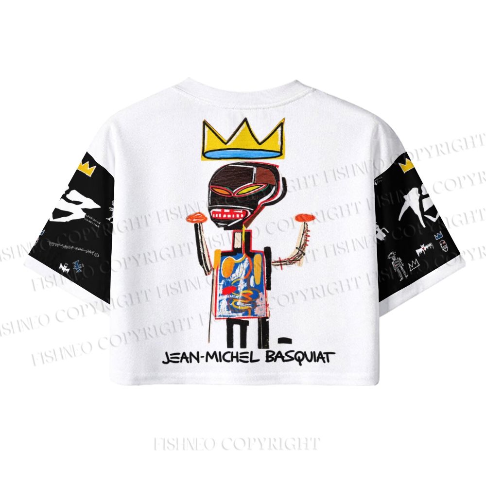 Jean-Michel Basquiat Life Doesn't Frighten Me Crop Sport Jersey Shirts