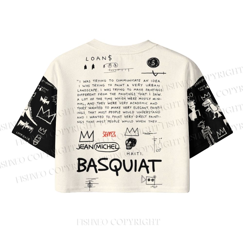Jean-Michel Basquiat Dinosaur Crop Sport Jersey Shirts