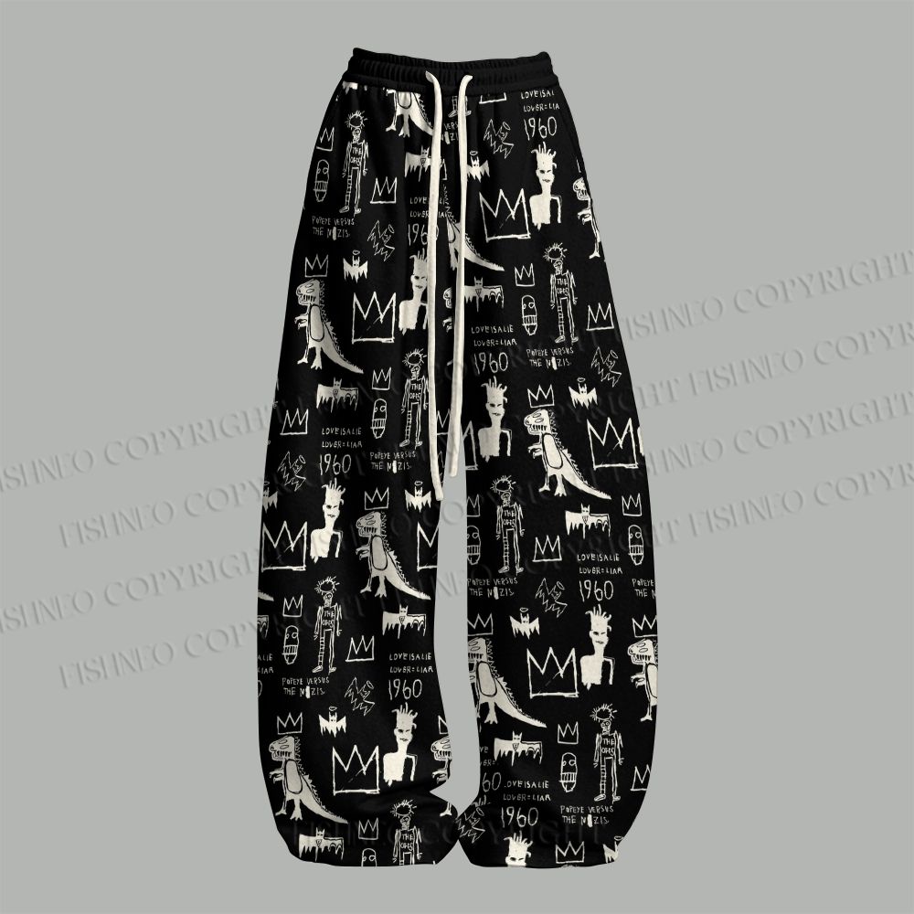 Jean-Michel Basquiat Life Doesn't Frighten Me Top & Elasticated Trousers Two-Piece Set