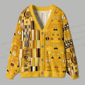 Klimt Geometric Art Ugly Cardigan Sweater