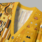Klimt Geometric Art Ugly Cardigan Sweater