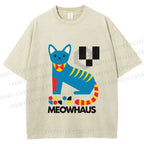 Unisex Meowhaus Printed Washed Tee