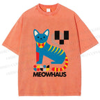 Unisex Meowhaus Printed Washed Tee