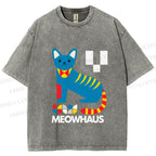 Unisex Meowhaus Printed Washed Tee