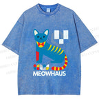 Unisex Meowhaus Printed Washed Tee