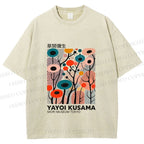 Unisex Yayoi Kusama Polka Dot Forest Printed Washed Tee