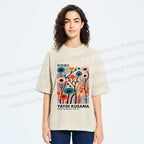 Unisex Yayoi Kusama Polka Dot Forest Printed Washed Tee