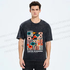 Unisex Yayoi Kusama Polka Dot Forest Printed Washed Tee