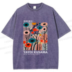 Unisex Yayoi Kusama Polka Dot Forest Printed Washed Tee