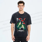 Unisex Bauhaus Japanese Crane Printed Washed Tee