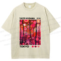 Unisex Yayoi Kusama Polka Dot Forest Printed Washed Tee