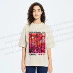 Unisex Yayoi Kusama Polka Dot Forest Printed Washed Tee