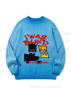Unisex Jean-Michel Basquiat I Was Blind Gradient Casual Sweater