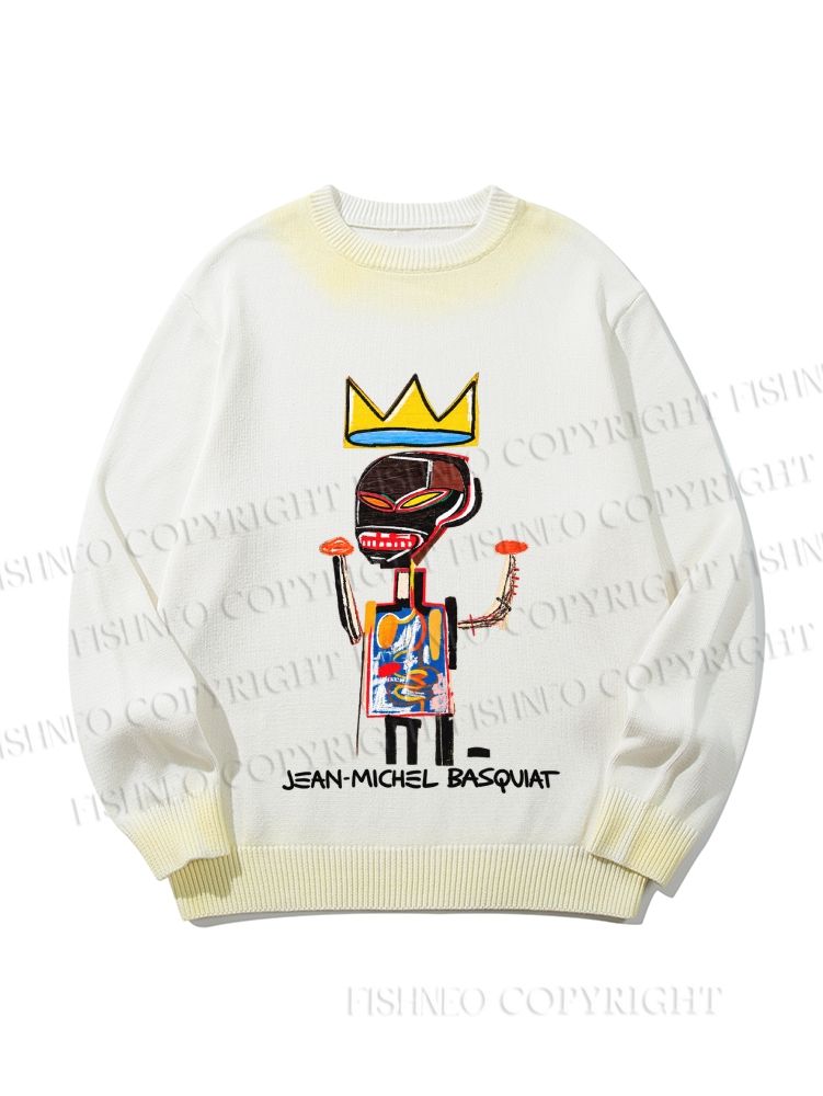 Unisex Jean-Michel Basquiat Gradient Casual Sweater