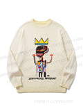 Unisex Jean-Michel Basquiat Gradient Casual Sweater