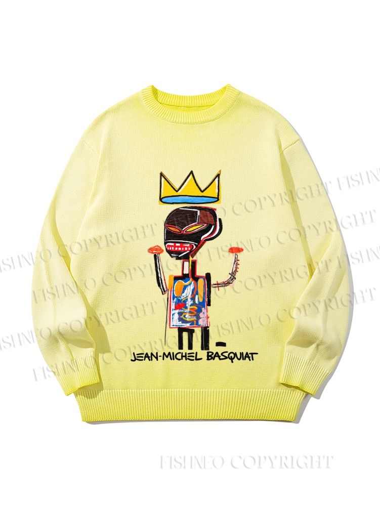 Unisex Jean-Michel Basquiat Gradient Casual Sweater